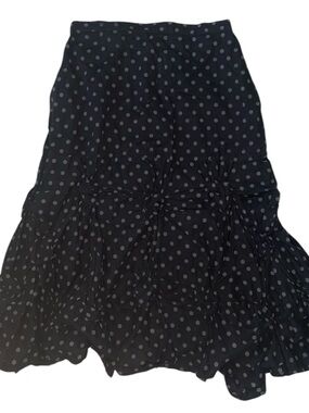Black Polka Dot Tiered Maxi Skirt - Classic Women's Style